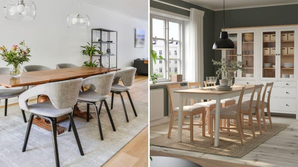 Dining Room Rug Type And Size – Professional Recommendations For Choosing The Right Rug For Your Dining Room (Both Cm & Inch Included) 3 Choosing the right rug size for your dining table share and size 1