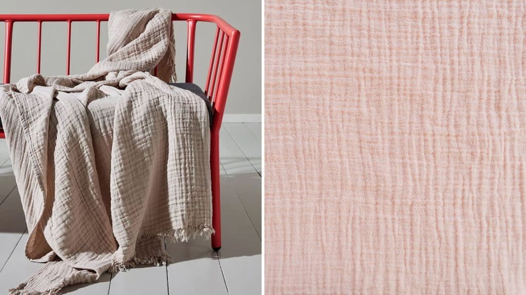 Muslin blankets are lightweight and breathable, commonly used for swaddling babies or as a light cover during warmer weather.